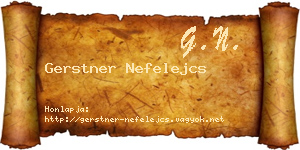 Gerstner Nefelejcs névjegykártya